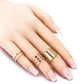 1 Set/3 Pcs Punk Gold Silver Rings Female Anillos Stack Plain Band Midi Mid Finger Knuckle Rings Set for Women Anel Rock Jewelry