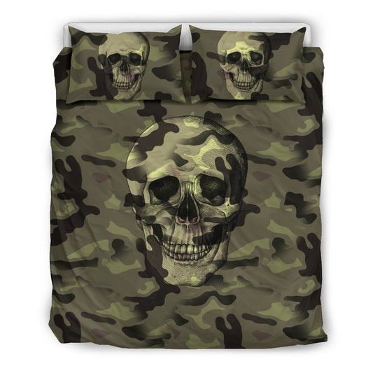 Camo Skull Bedding Set Camouflage with Skulls