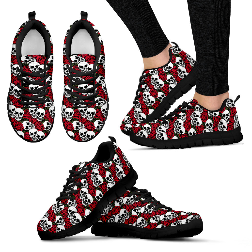 Skulls and roses women's sneakers