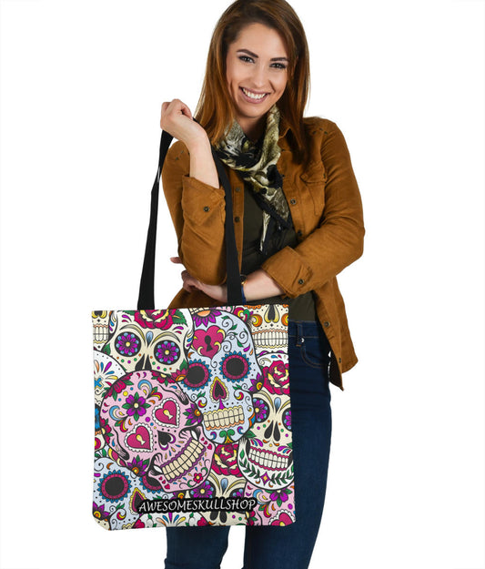 Awesome skull tote bag