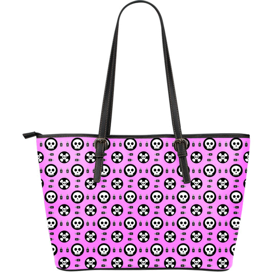 Skulls and Potion Large Leather Tote Bag