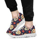 Black sugar skull sneakers shoes