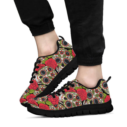 Black sugar skull sneakers