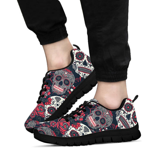 Sugar skull day of the dead women's sneakers shoes
