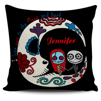 Sugar skull pillow cover - Jennifer