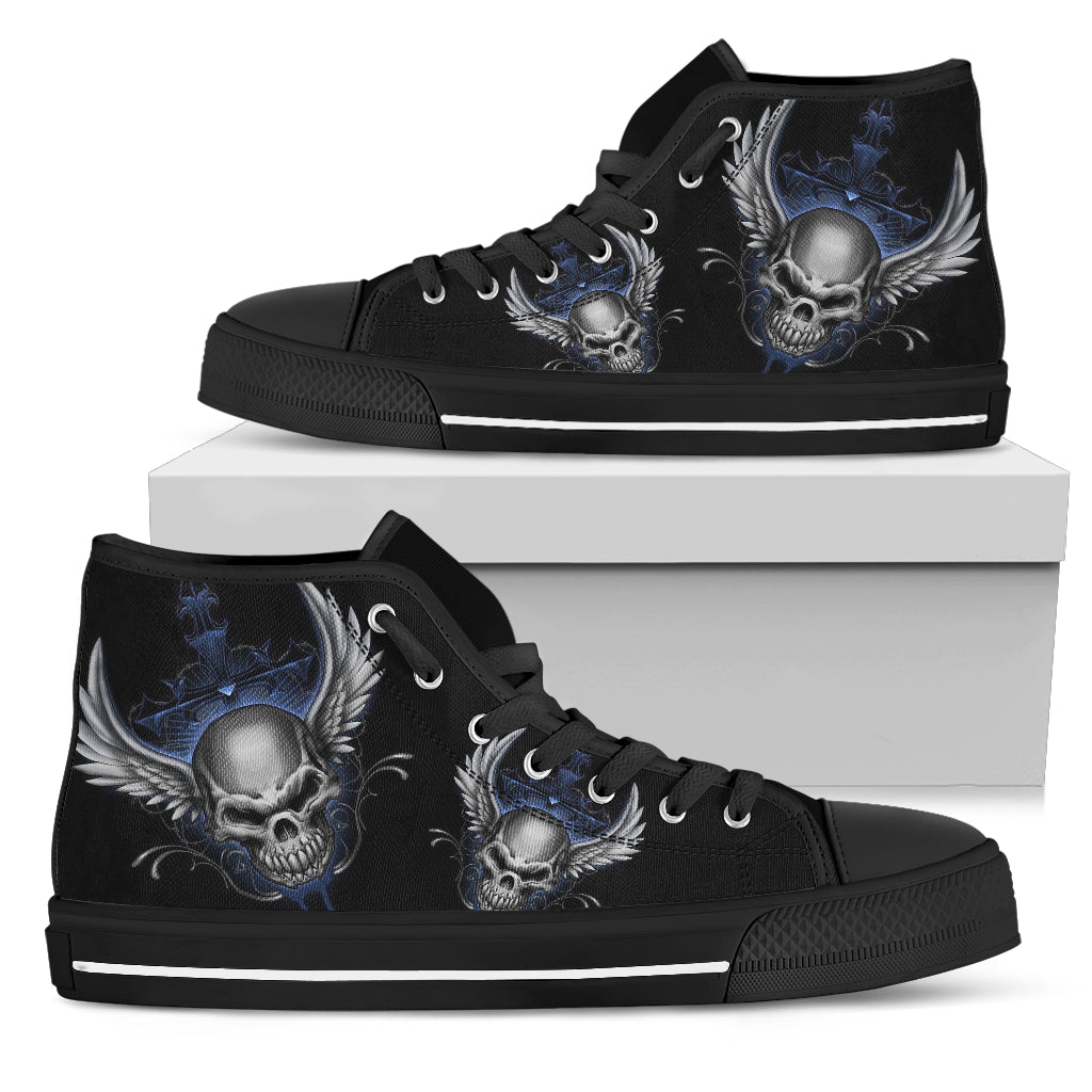 Skull wings High top shoes