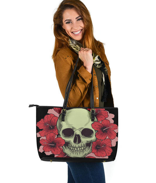 Floral skull bag purse handbag