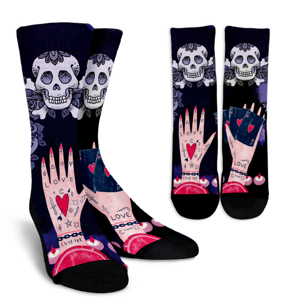 Love Ink Socks for Lovers of Tattoos and Skulls