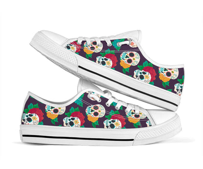 Women Sugar skull Low tops shoes