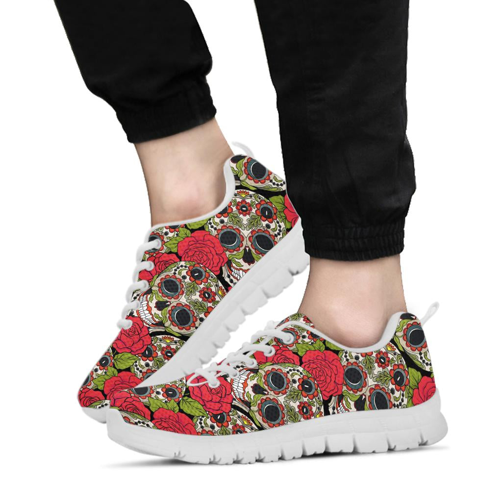 Black sugar skull sneakers