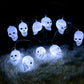 Skull LED String Lights Halloween holiday Christmas Party Garden Decoration