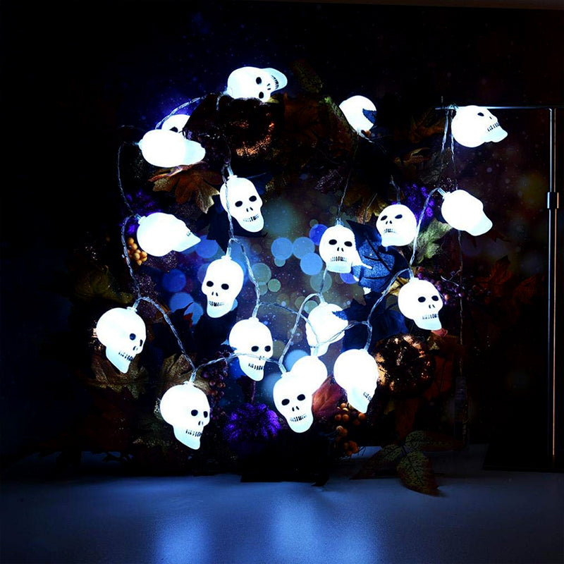 Skull LED String Lights Halloween holiday Christmas Party Garden Decoration