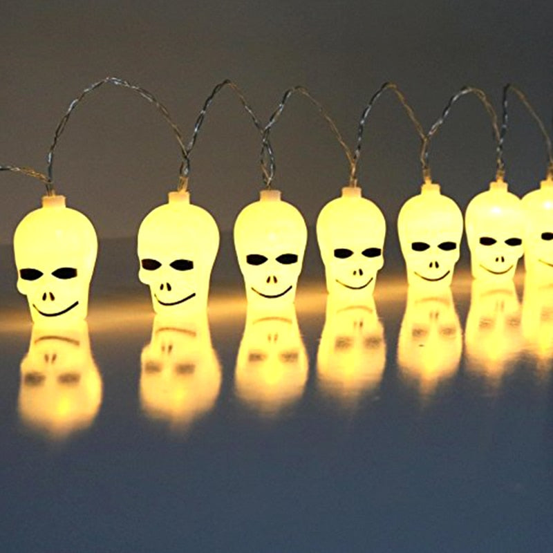 Skull LED String Lights Halloween holiday Christmas Party Garden Decoration