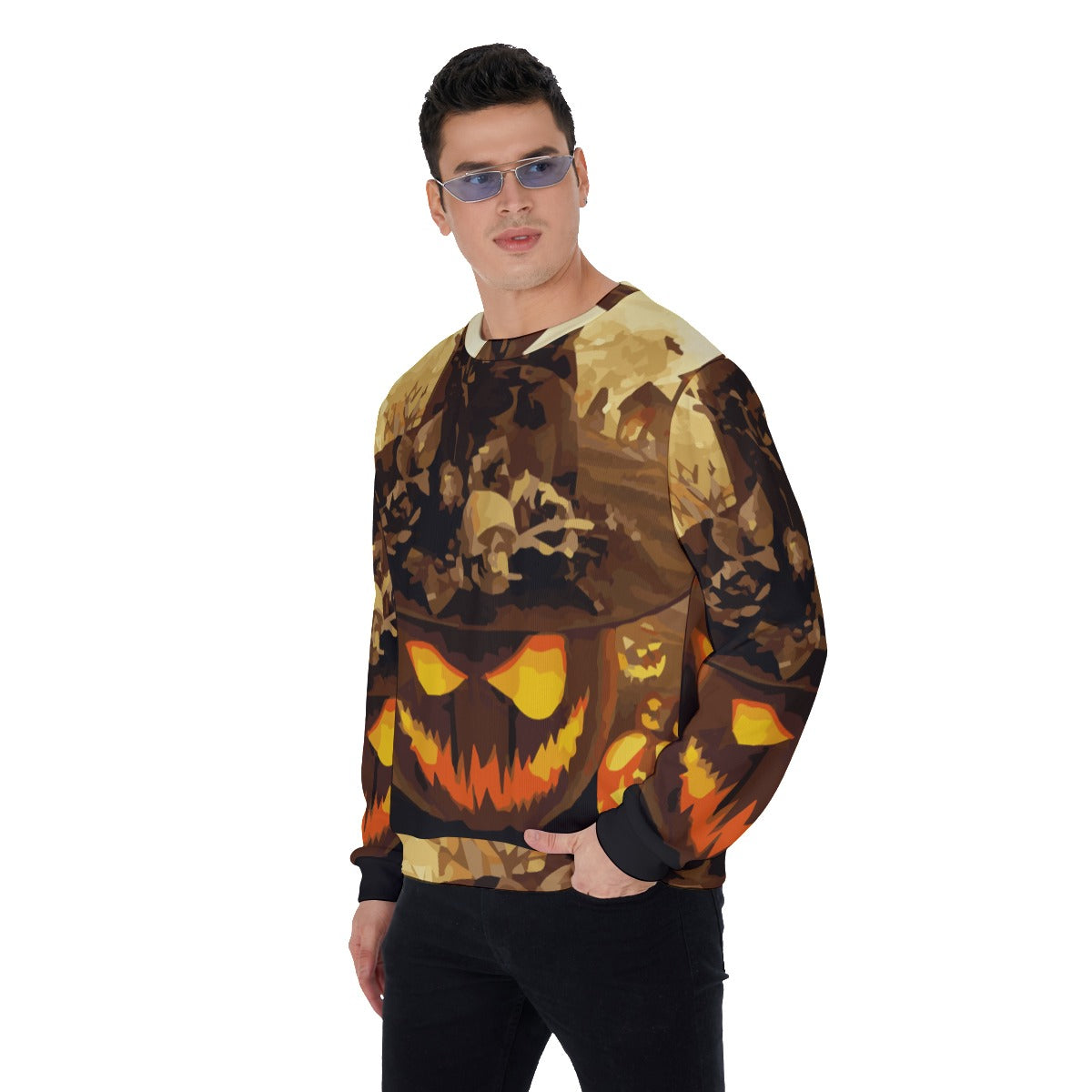 Halloween Horror  Men's Sweater Mexican skull