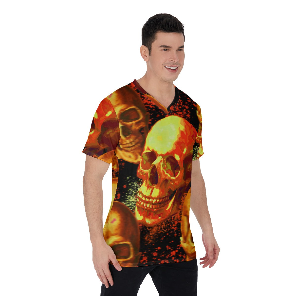 Halloween Day of the dead Horror V-Neck T-Shirt Ghost