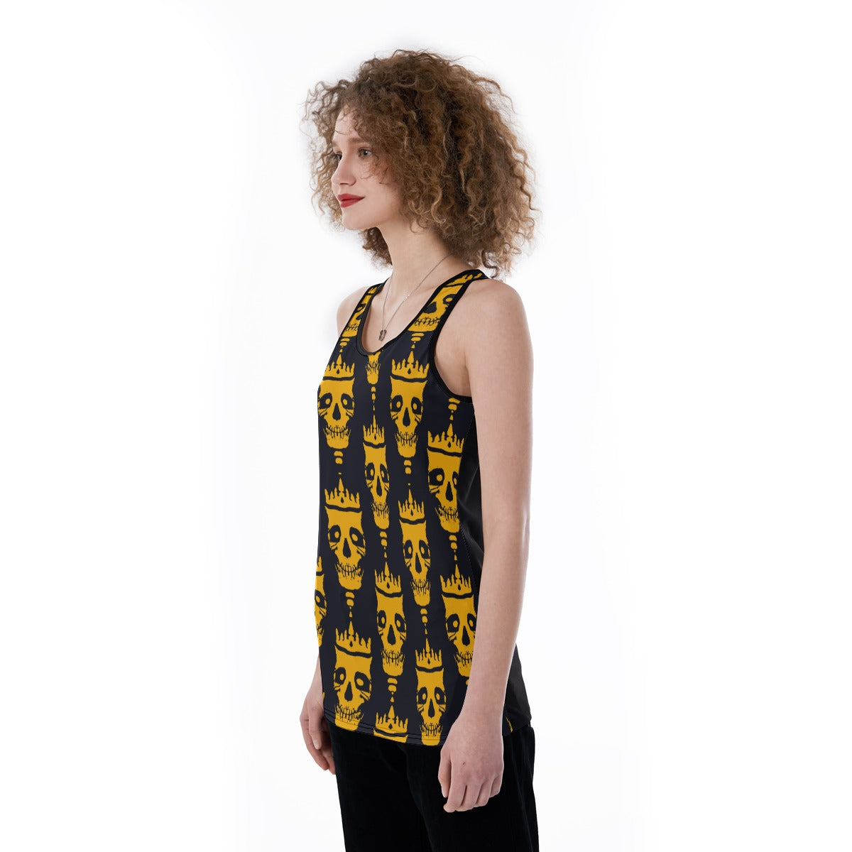 Halloween Calavera Women's Back Hollow Tank Top Skull