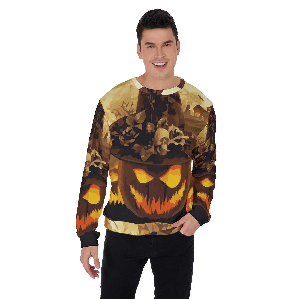 Halloween Horror  Men's Sweater Mexican skull