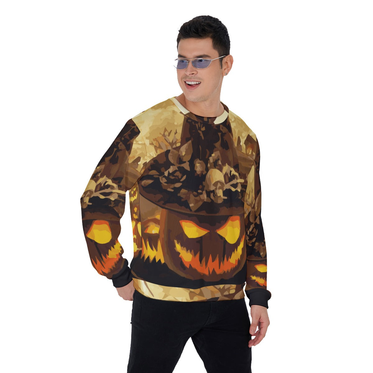 Halloween Horror  Men's Sweater Mexican skull