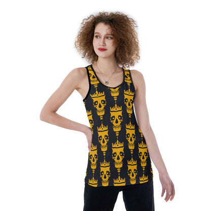 Halloween Calavera Women's Back Hollow Tank Top Skull