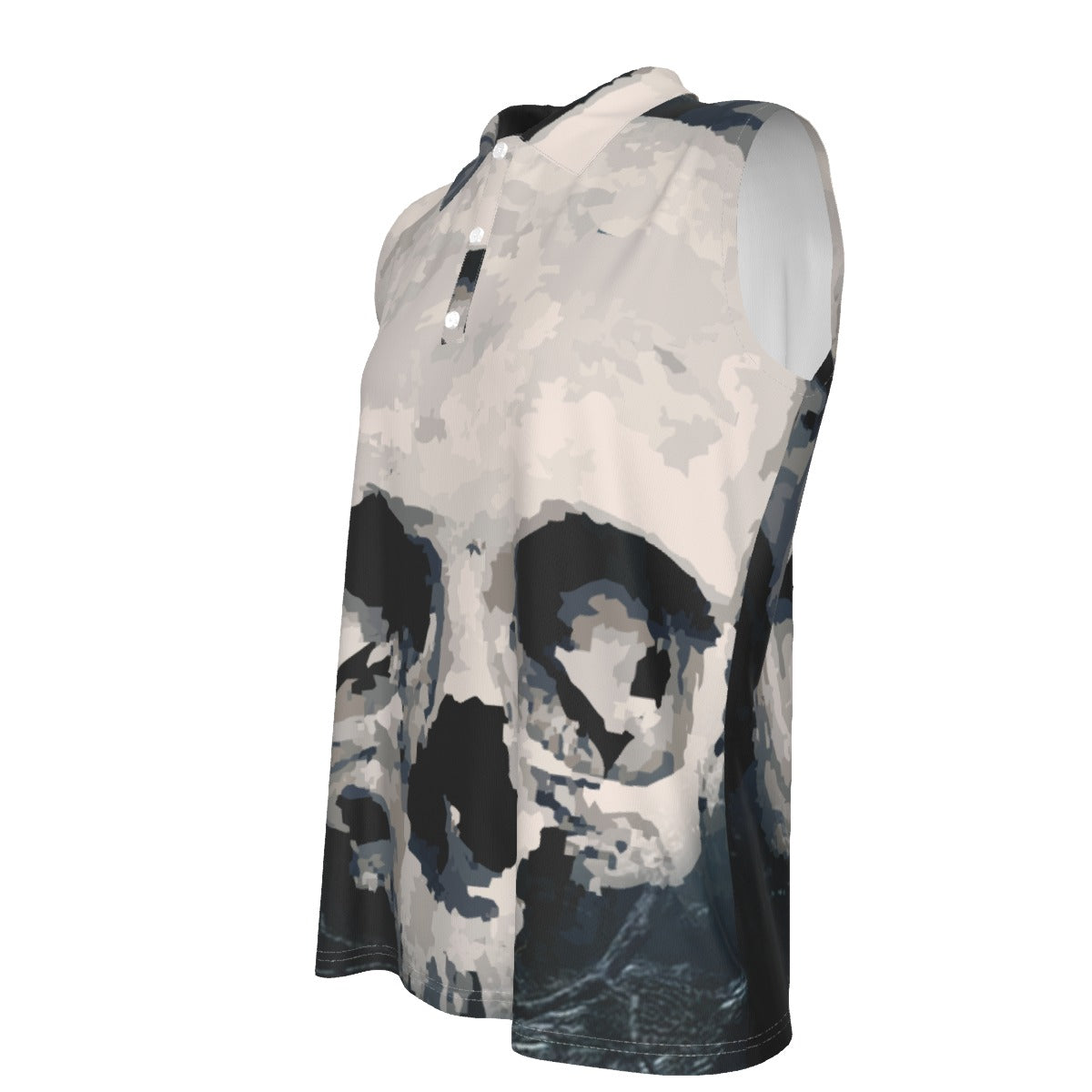 Halloween Calavera Gothic Women's Sleeveless POLO Shirt