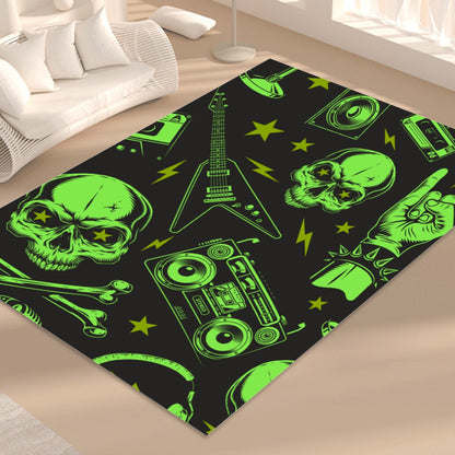 Halloween Mexican skull Foldable Rectangular Floor Mat