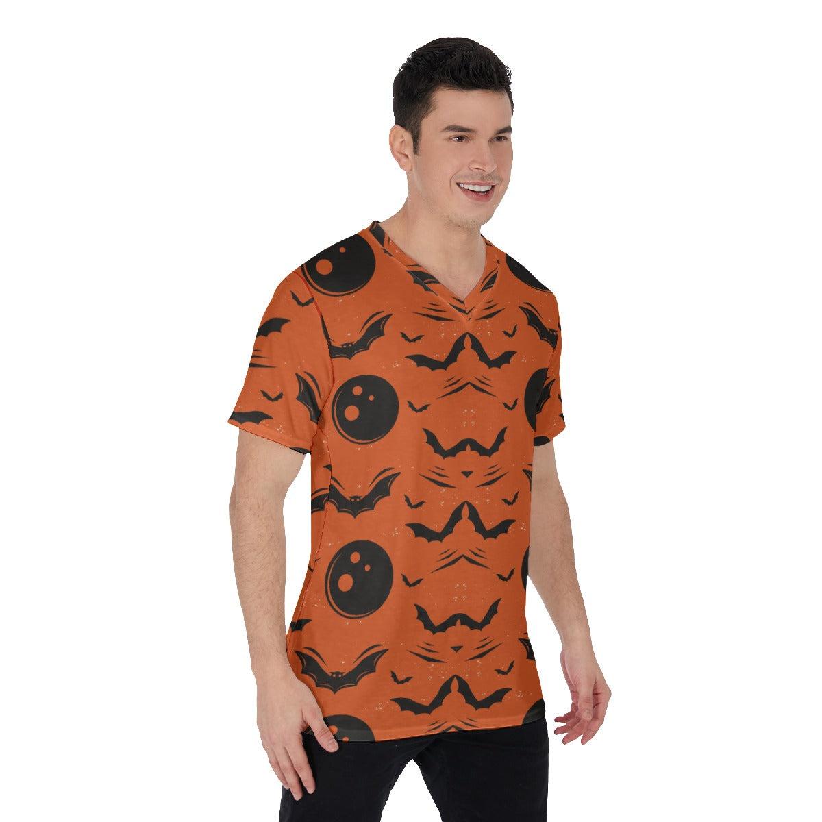 Halloween Mexican skull Ghost V-Neck T-Shirt Skeleton