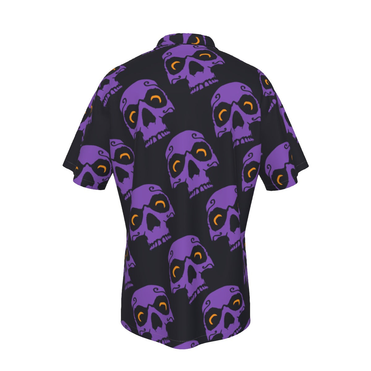 Halloween Evil Horror Skull Men's Hawaiian Shirt With Pocket