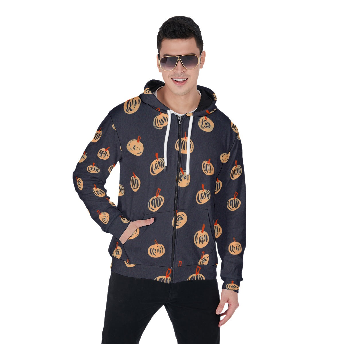 Halloween Evil Skull Horror Zip Up Hoodie With Pocket