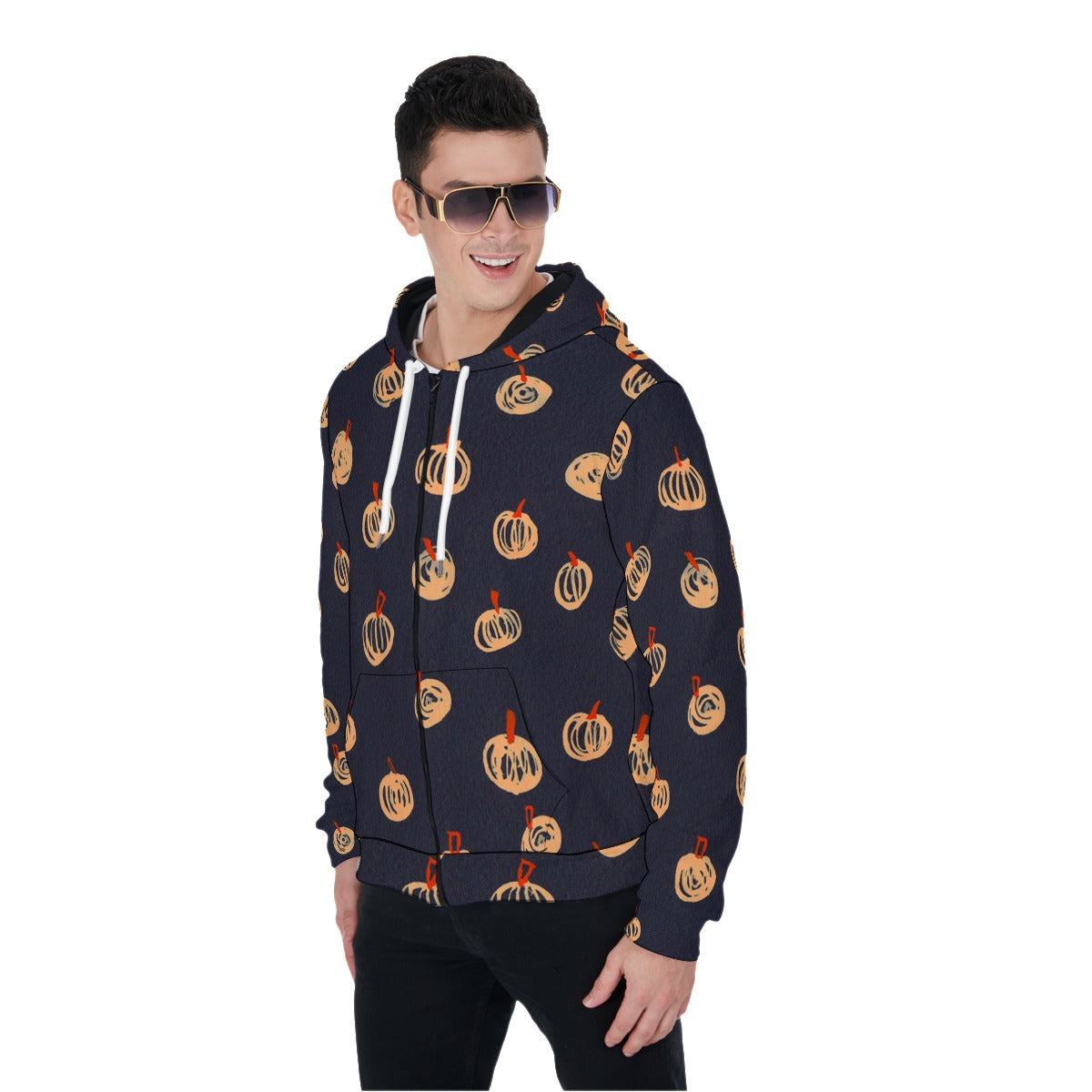 Halloween Evil Skull Horror Zip Up Hoodie With Pocket