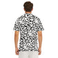Halloween Horror Men's Short Sleeve Polo Shirt With Button Closure Evil Skull