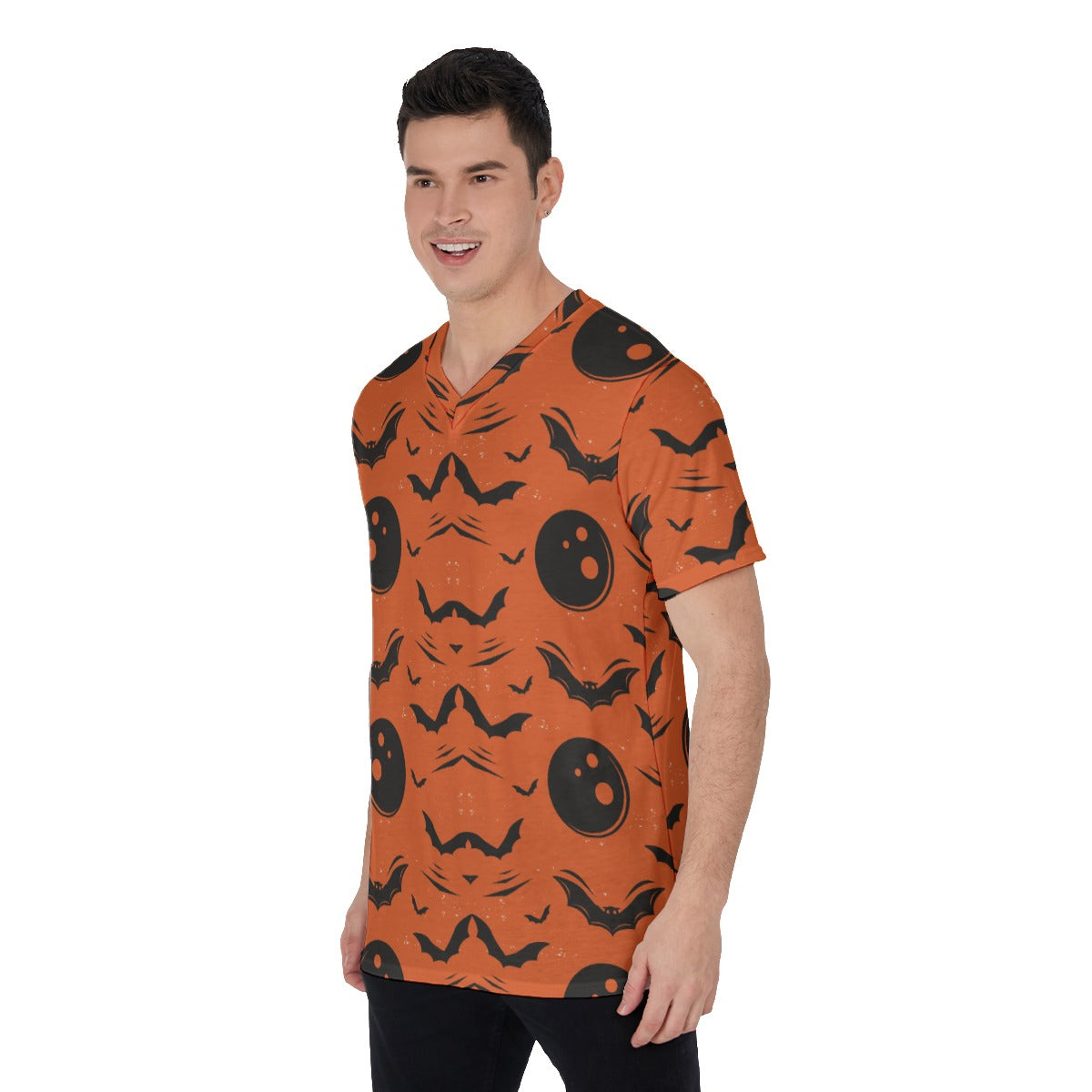 Halloween Mexican skull Ghost V-Neck T-Shirt Skeleton