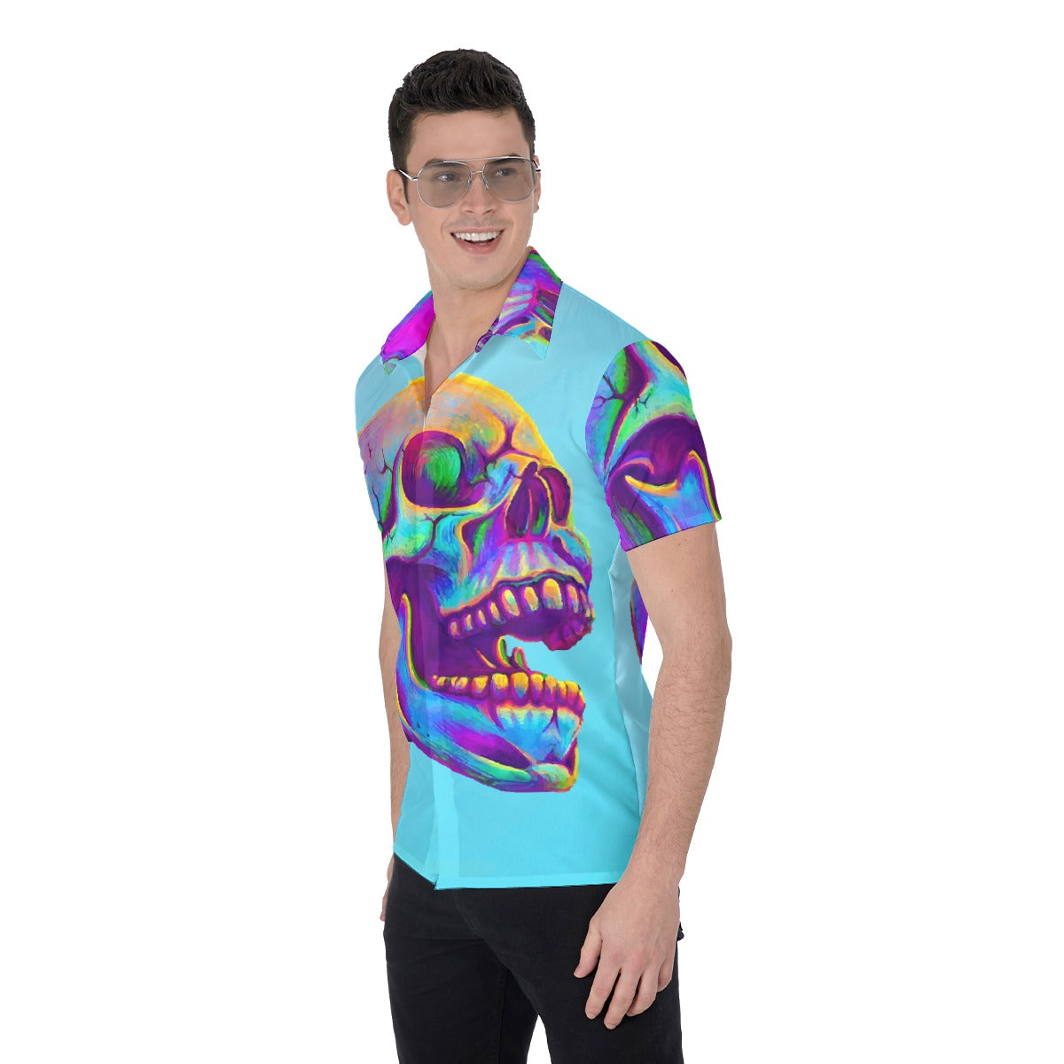 Halloween Ghost Mexican skull Men's Shirt