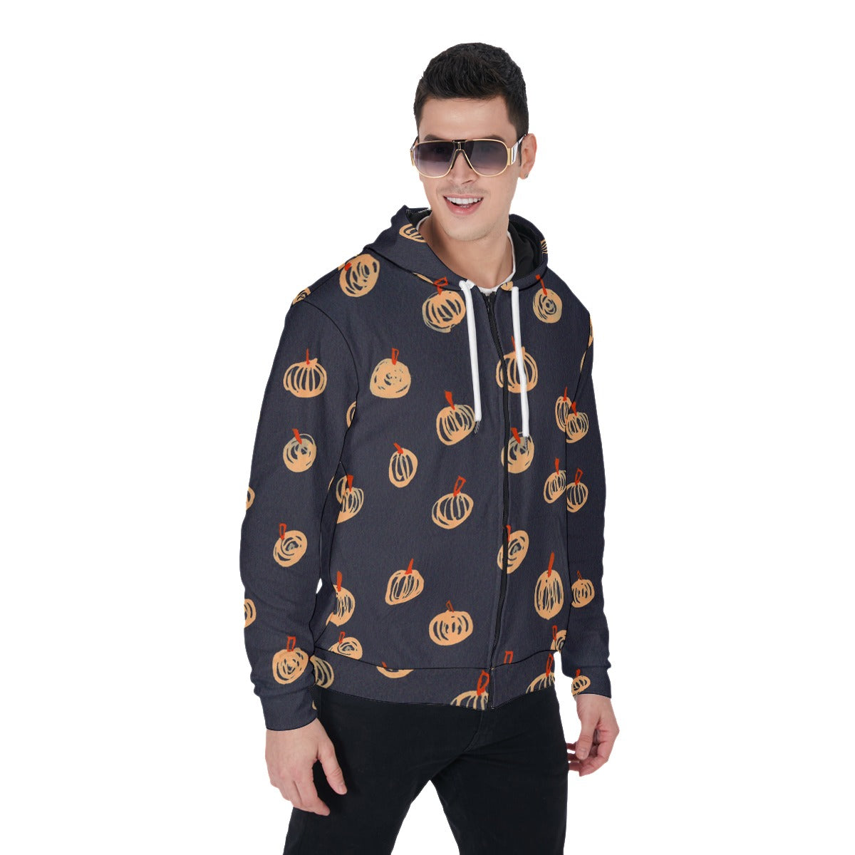 Halloween Evil Skull Horror Zip Up Hoodie With Pocket