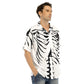 Gothic Halloween Men's Hawaiian Shirt With Button Closure