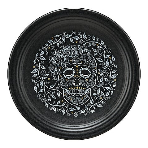 Fiesta® Skull and Vine Chop Plate in Black