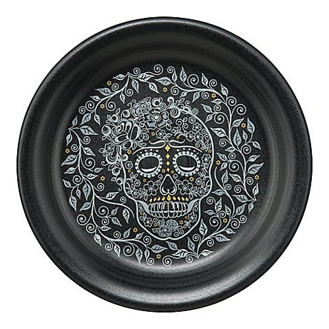 Fiesta® Skull and Vine Appetizer Plate in Black