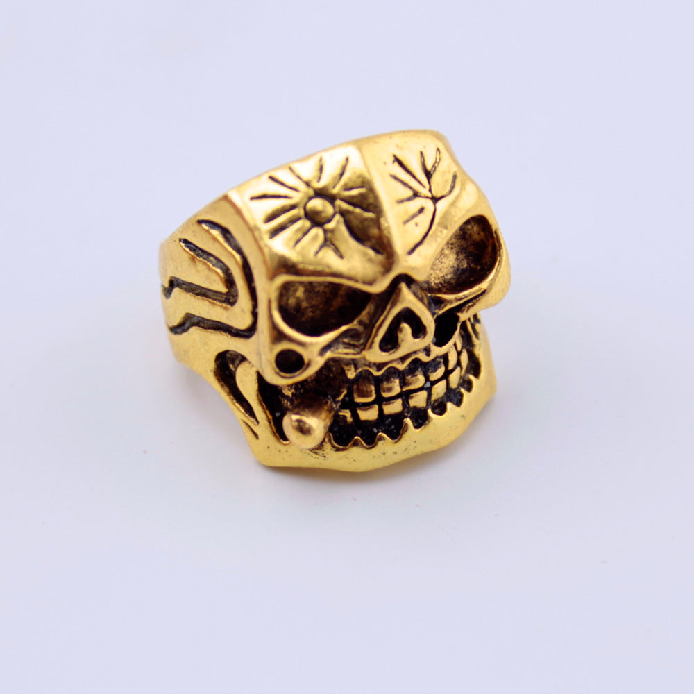 12 Pieces/lot Mix Big  Skull Ring in Jewelry Gold Plate Top Quality Bohemian Statement Punk Ring for Men