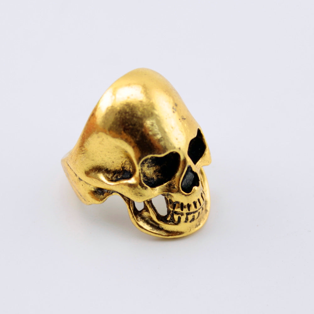 12 Pieces/lot Mix Big  Skull Ring in Jewelry Gold Plate Top Quality Bohemian Statement Punk Ring for Men
