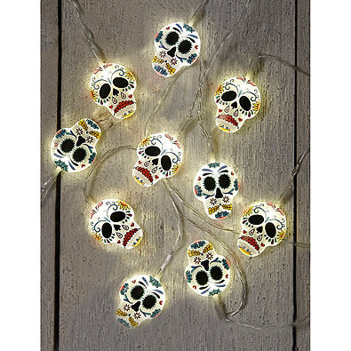 Sugar skull Day of the Dead 10-Foot LED String Lights
