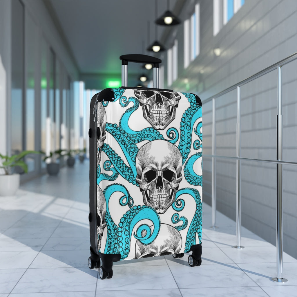 Gothic skull Suitcases luggages, awesome skull suitcase luggage, skeleton Halloween Christmas skull luggage suitcase