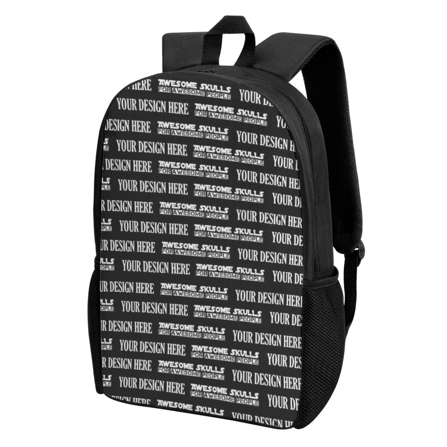 Custom Print on demand POD Kid's Black Chain Backpack