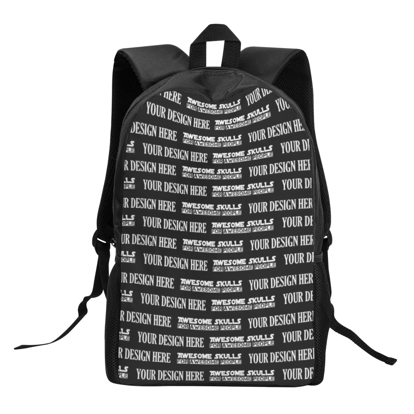 Custom Print on demand POD Kid's Black Chain Backpack