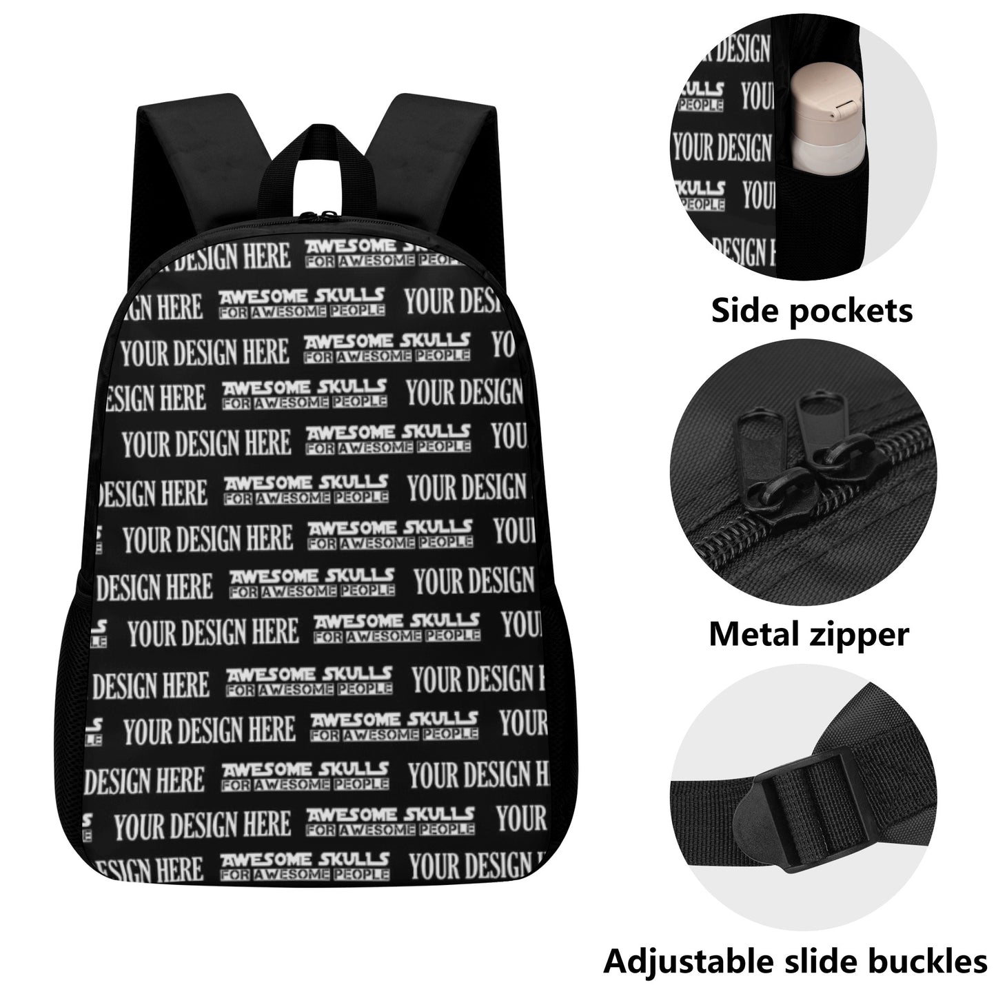 Custom Print on demand POD 17 Inch Laptop Backpack