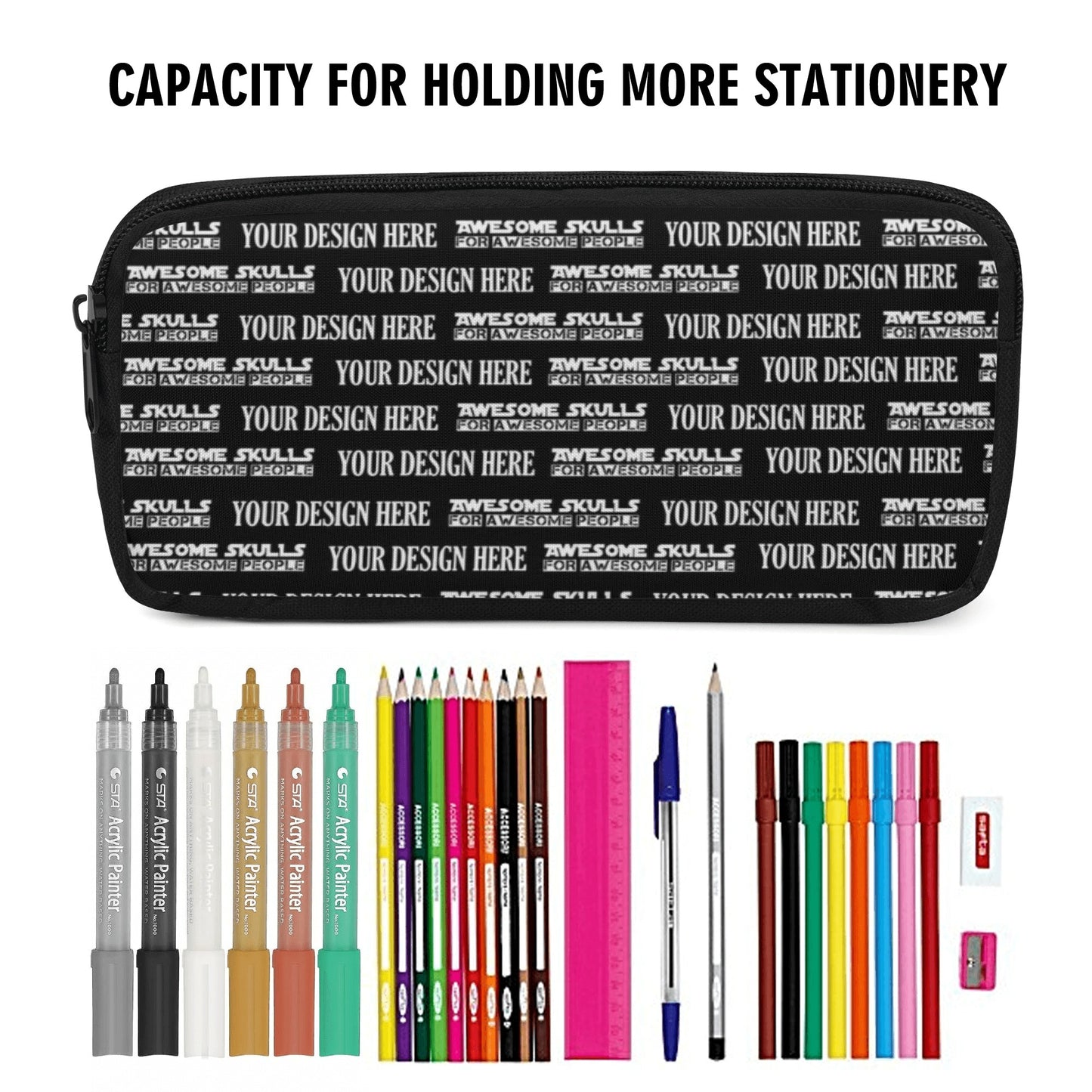 Custom Print on demand POD New Style Pencil Cases