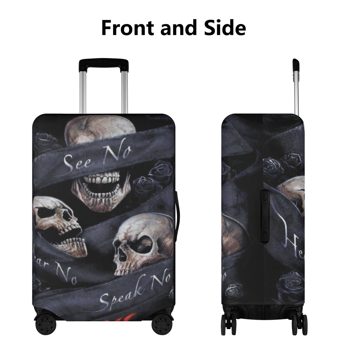 Sugar skull beautiful girl luggage suitcase cover set