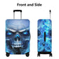 Flaming skull gothic skeleton Polyester Luggage Cover