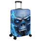 Flaming skull gothic skeleton Polyester Luggage Cover