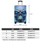 Flaming skull gothic skeleton Polyester Luggage Cover