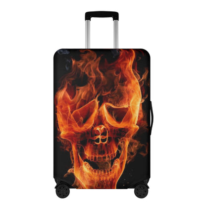 Flaming skull gothic skeleton luggage suitcase covers