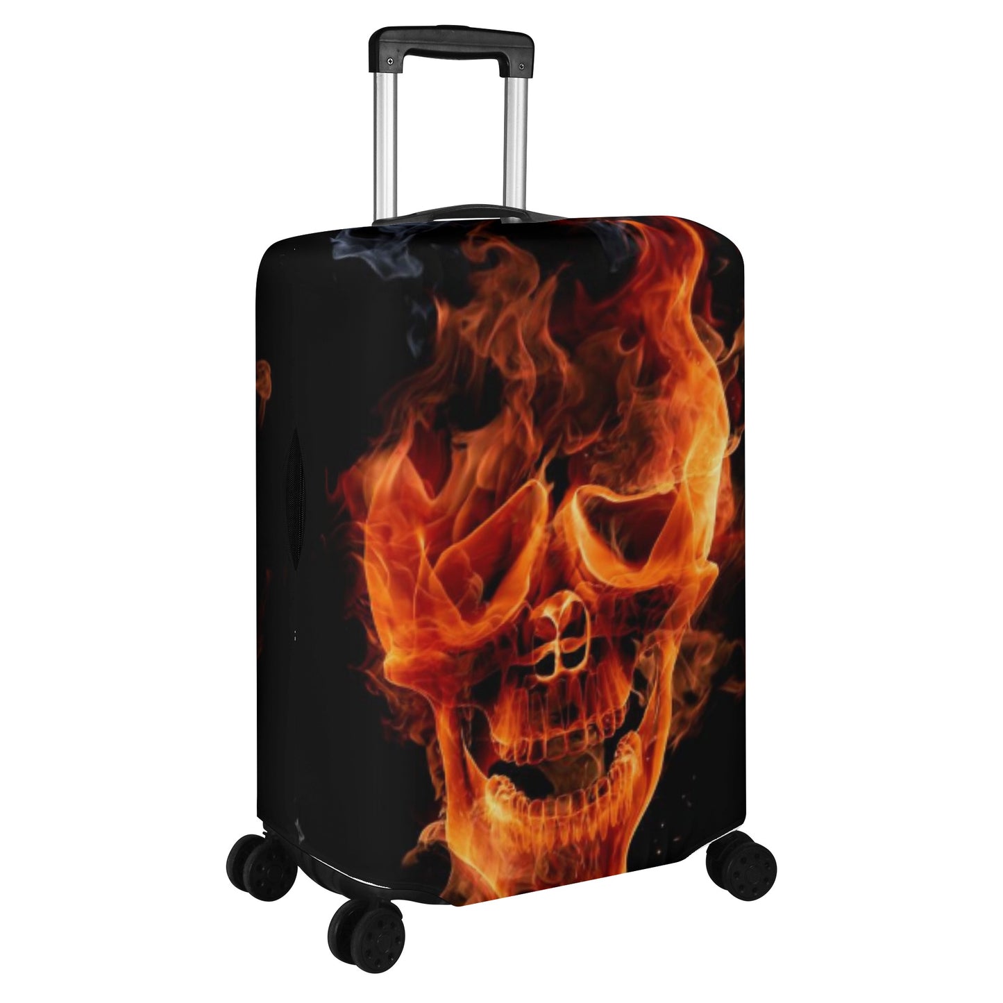 Flaming skull gothic skeleton luggage suitcase covers